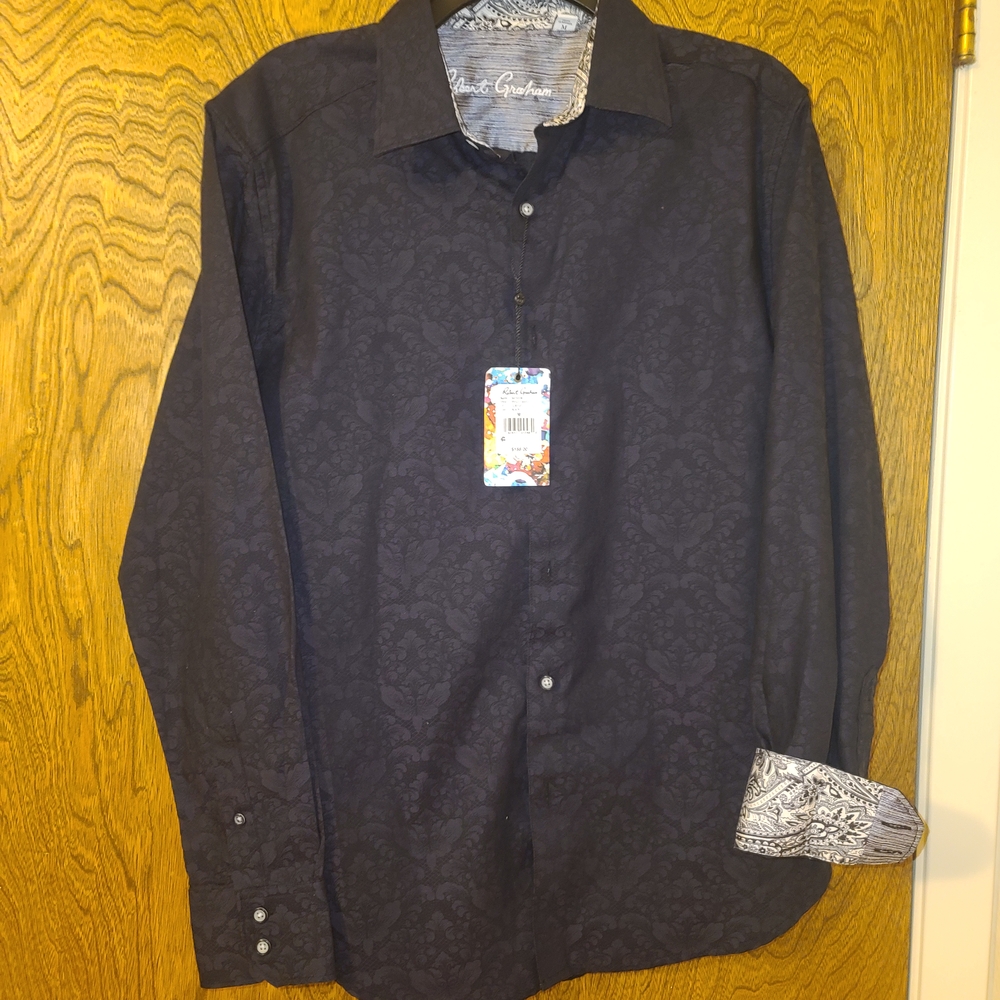 Robert Graham Men's Long Sleeve Black Shirt